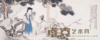 吴青霞 1936年作 画眉图 镜心 32×78cm
